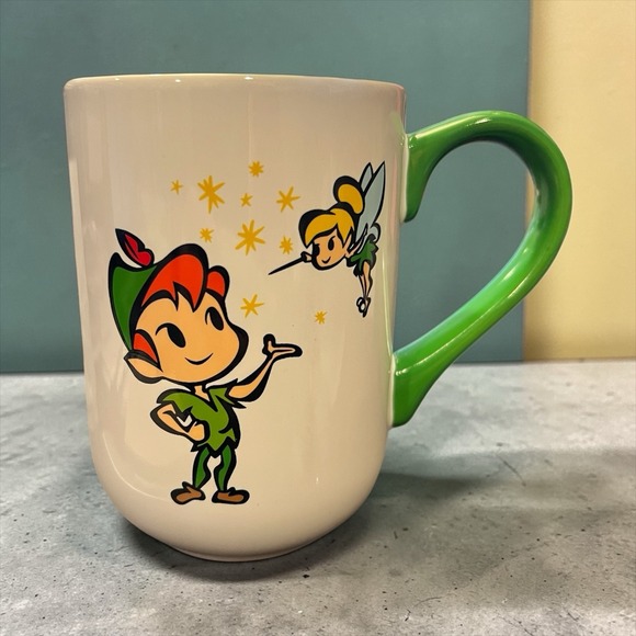 Disney Other - Disney Parks Coffee/Tea Cup/Mug Castle w/Cartoon Peter Pan & Tinkerbell NWT